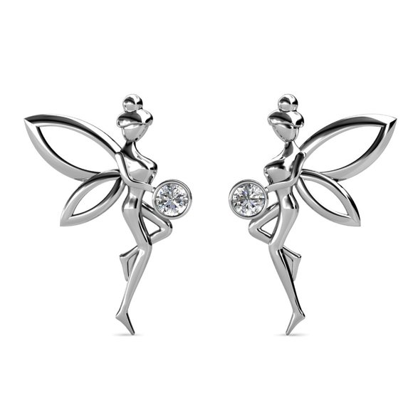Lemonlimeblue Jewelry - Tinker Bell Fairy Stud Earrings Australian Crystals